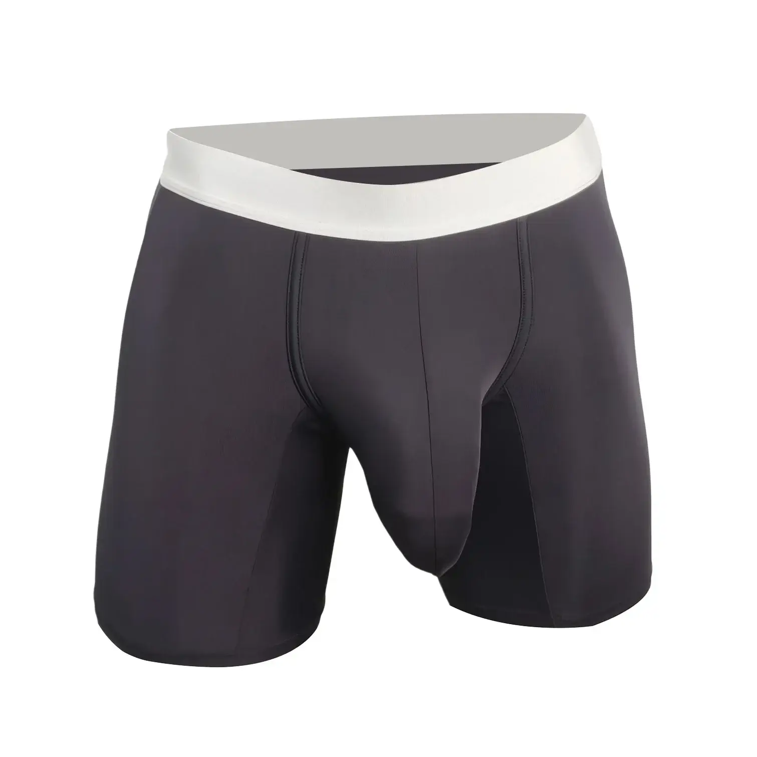 Men Ice Silk Boxer Briefs Deep U Convex Pouch Breathable Cool Quick Dry Sports Running Underwear Anti Chafe Seamless Underpants — image 10