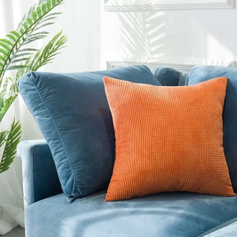 Solid Luxury Square Cushion Cover 30x50/40x40/45x45/50x50cm Soft Decorative Throw Pillow Case for Sofa Car Home — image 12