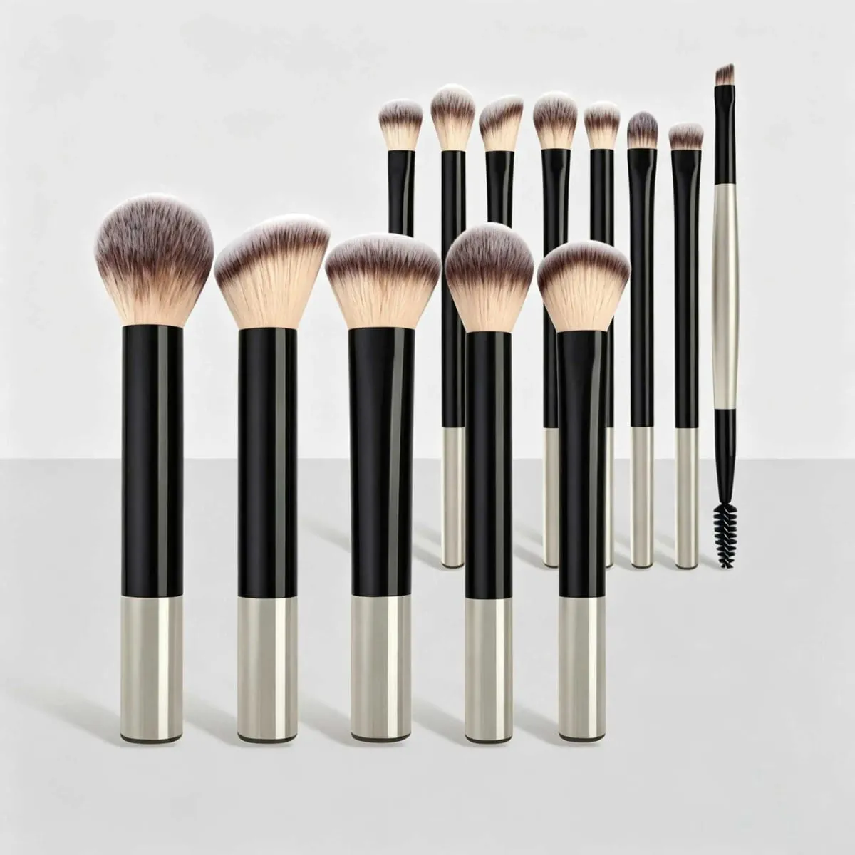 14Pcs Complete Makeup Brush Set Soft Synthetic Hair Foundation Blush Loose Powder Concealer Contour Blending Brushes Portable Tr — image 2