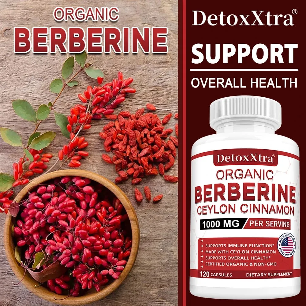 Berberine with Ceylon Cinnamon - Boosts Immunity Promotes Digestive Health Improves Bodily Functions Increases Energy Levels — image 6
