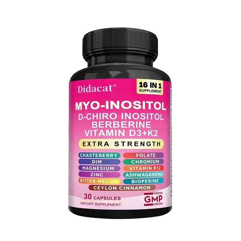 Myo Inositol Complex Capsules D-Chiro-Inositol & Vitamin D3 K2 Natural Daily Wellness Mood Relaxation & Body Vitality Support