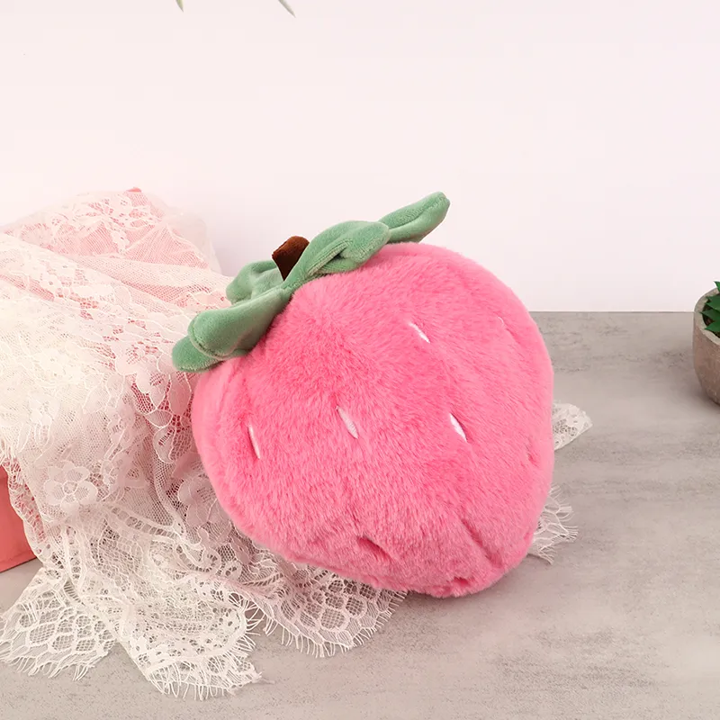 Super Soft Strawberry Pillow Toy Creative Lightweight Cute Strawberry Pillow Doll Home Decorative Doll Ornaments for Girls Gift — image 2