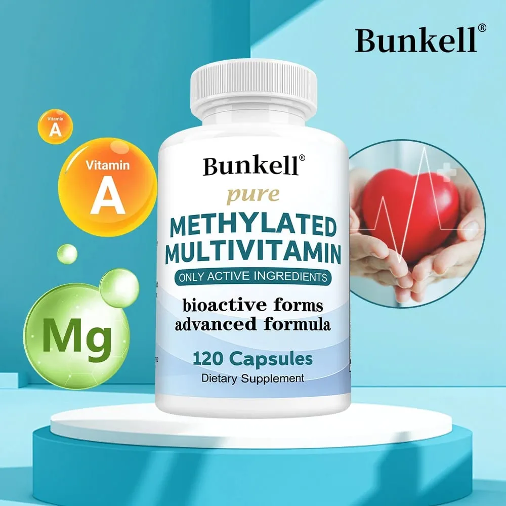 Suplemen Multivitamin Metilasi berkeupayaan tinggi dengan Vitamin C D B12 Untuk Menyokong Tenaga dan Fokus serta Mengekalkan Kesihatan Jantung — image 1