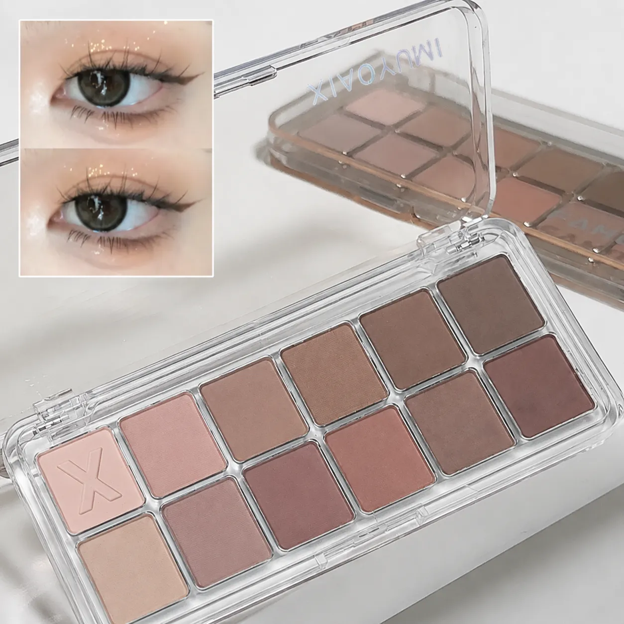 12 Colors Matte Eyeshadow Palette Nude Pink Brown Tones High Pigment Long Lasting No Shimmer Daily Neutral Eye Makeup Cosmetics — image 3