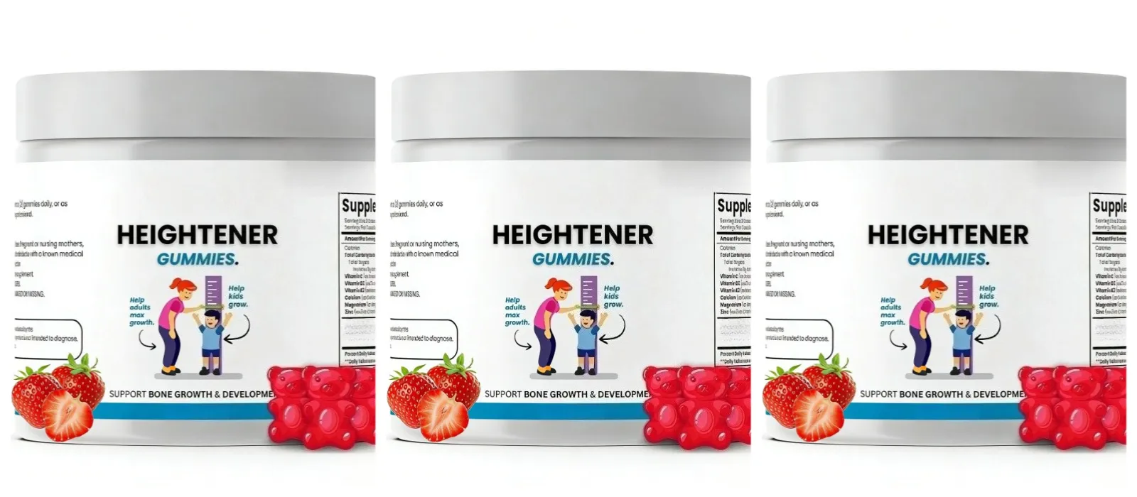 Calcium Vitamin D Gummies for Kids Adults Bone Health Support with Magnesium Zinc Vitamin C K2 Heightener Daily Supplement — image 9