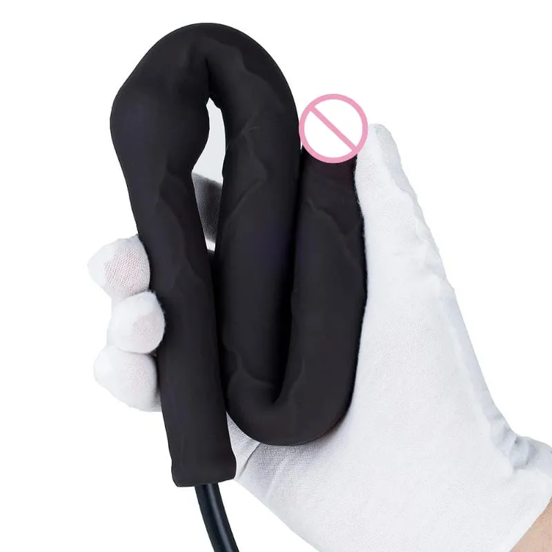 New Super Long Inflatable Expansion Dildo Butt Plug Deep Penetration Prostate Massage Big Dick Plug Anal Sex Toys For Men Women — image 6