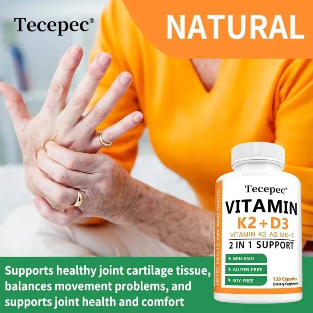 Vitamin D3 + K2 Softgels 2-in-1 Complex Bone Teeth & Immune Health Support Immune System Booster — image 2