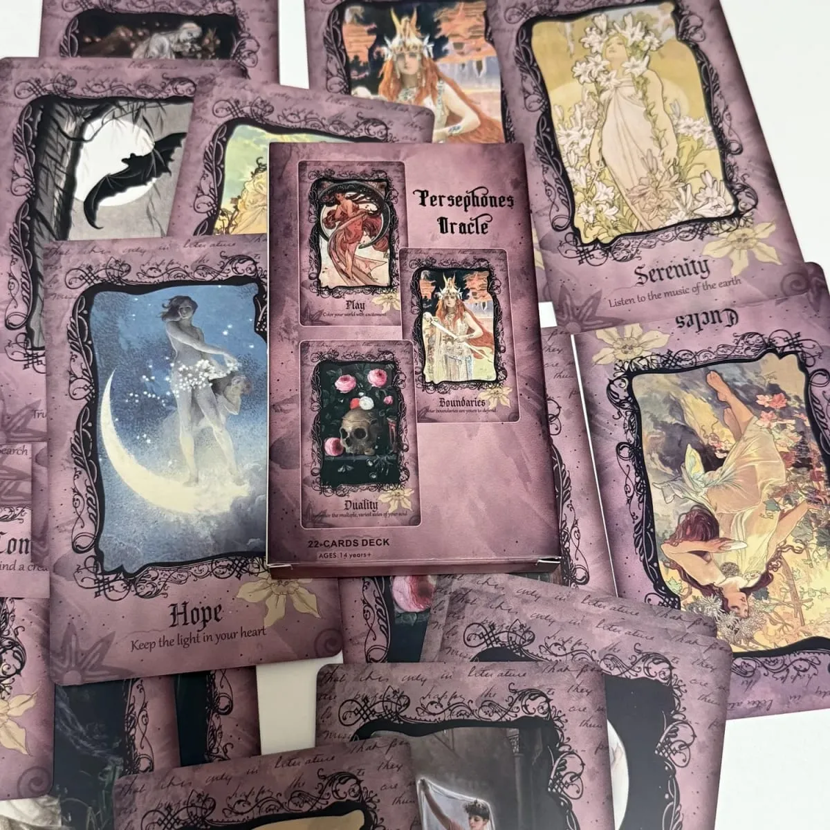 12*7cm Persephone Oracle Cards English 22 Pcs Shadow Work Goddess Deck Fortune Telling Toys — image 3