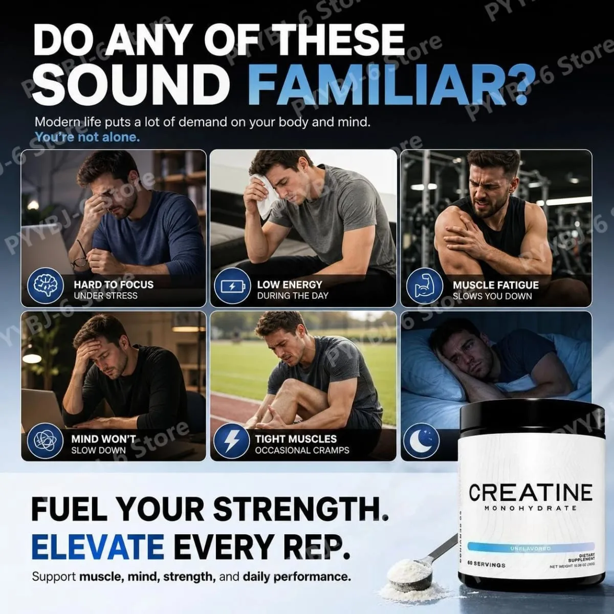 Creatine Monohydrate Powder 300G Unflavored Vegan Muscle Building Strength Cellular Energy Levels Brain Function 60 Servings — image 4