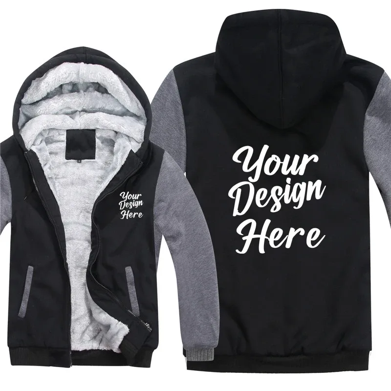 Hoodies Rekaan Tersuai Lelaki Membuat Logo Rekaan Sendiri Teks Foto Sweatshirt Mans Coat Jacket Hoody — image 3