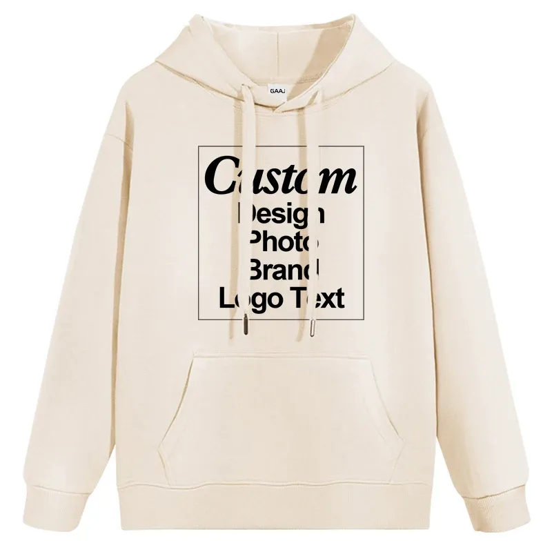 High Quality Custom Hoodie Cotton Sweatshirt Print Embroidery Brand Logo Text Photo Design Men Women Famliy Team Clothing 300g — image 20