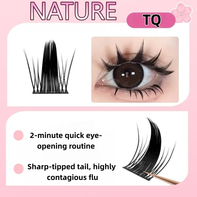 Doll & Cat Eye Style Cluster Eyelash Extensions Reusable Beginner-Friendly Large Capacity Natural Look — image 2