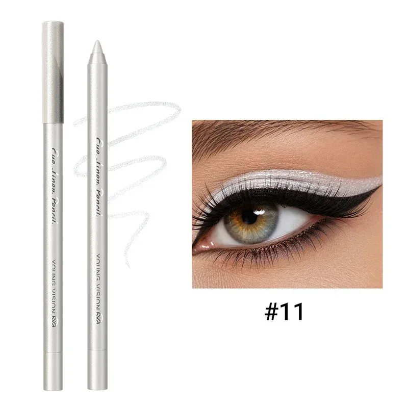 14 Color Eyeliner Pencil Pearlescent Matte Dark Purple Red Eye Liner Waterproof Long Lasting High Pigment Eyeshadow Makeup — image 9