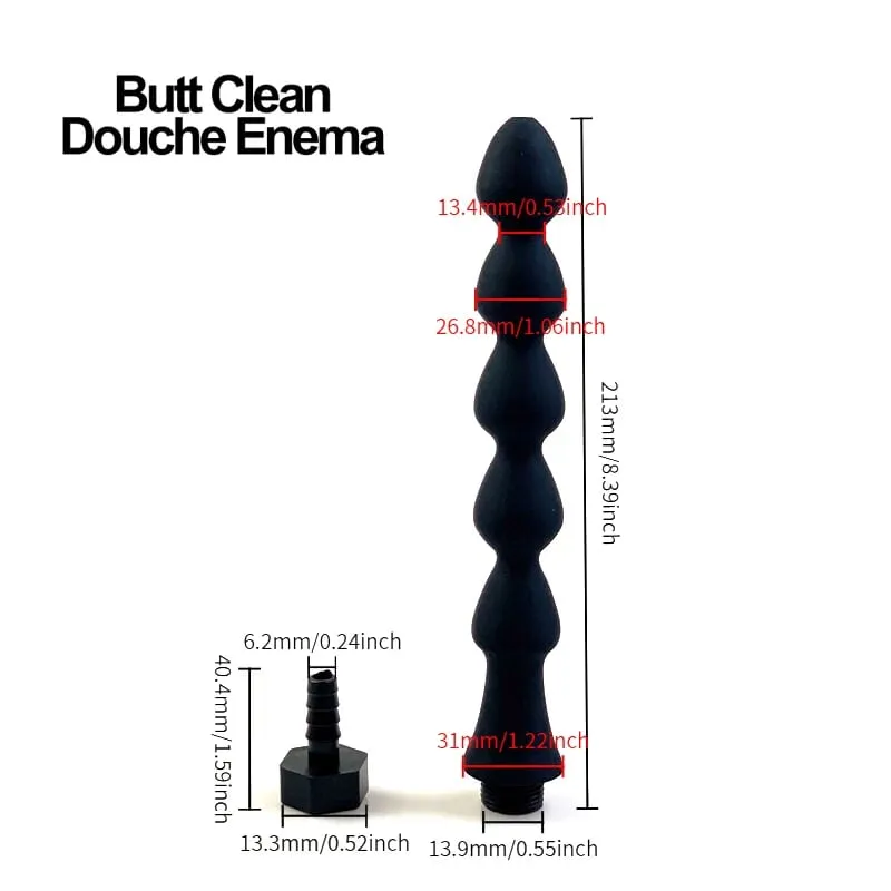 Silicone Anal Vaginal Douche Butt Plug Multi-Function Enema Plug-In Shower Anal Dilators Adults Sex Toys Adult Sex Toys — image 9