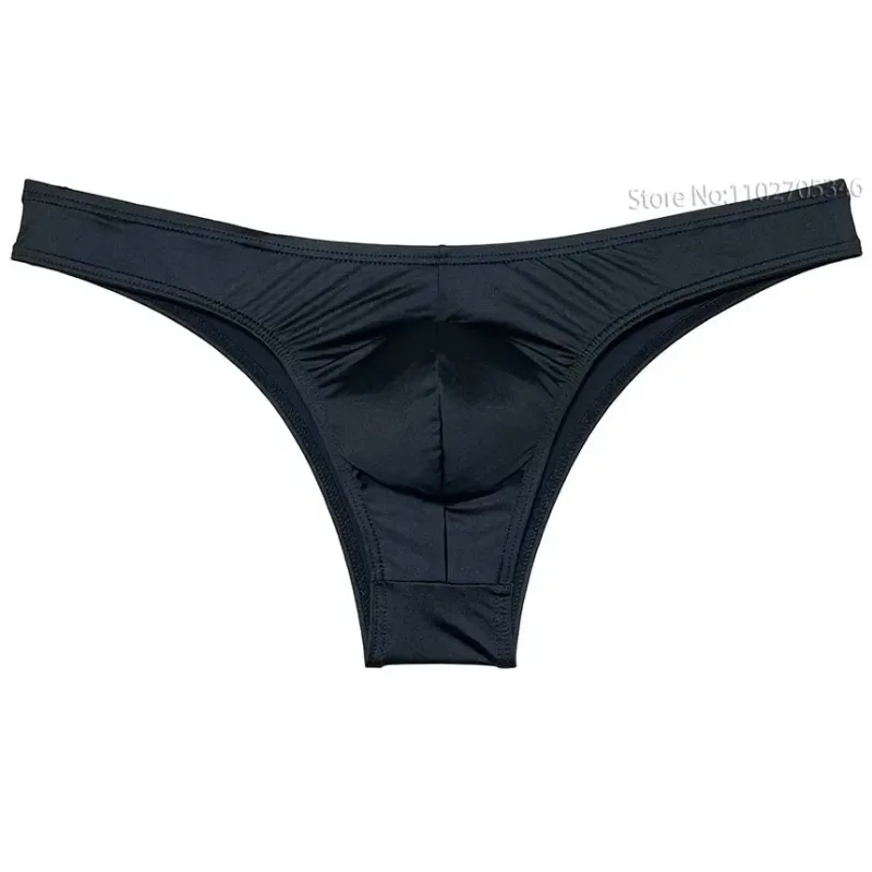 Silky Smooth Bikini Briefs Men's Enhance Pouch Micro Underwear Slip Sexy Beach Briefs Breathable Sissy Panties Pool — image 8