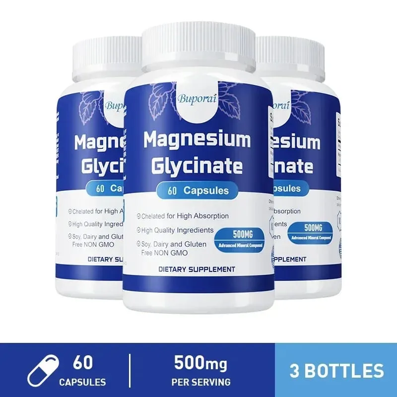 Glicinato di magnesio - Supporta la salute dei nervi, del cuore e dei muscoli Aiuta in caso di stress La qualità del sonno Supporta il recupero dei muscoli — image 11