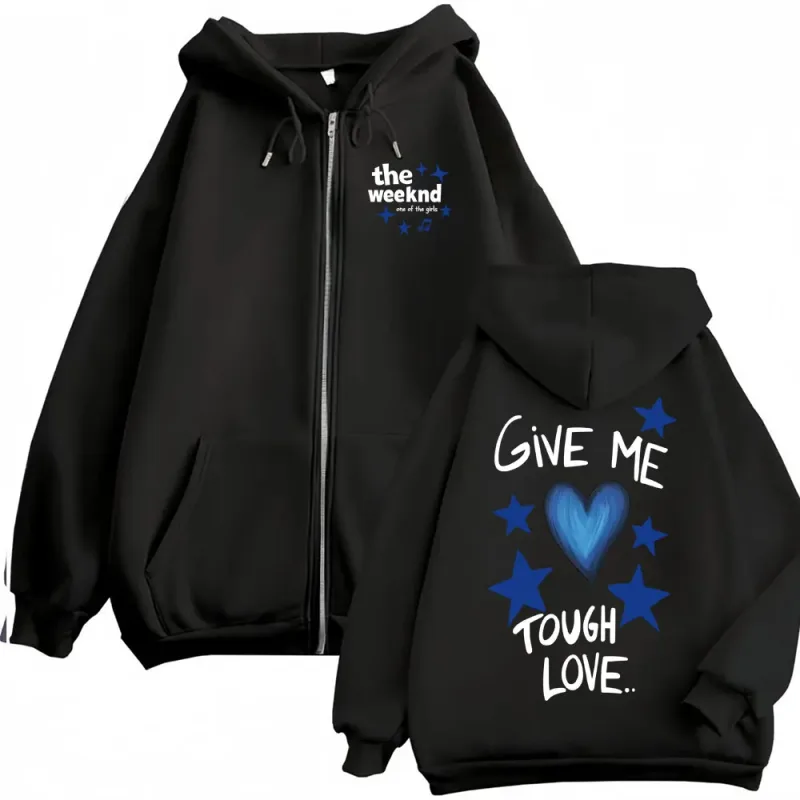 The Weeknd "one of The Girls" Zip Up Hoodies Men Women Fashion Hip Hop Jacket Sweatshirt Coats Casual Oversized Zipper Pullovers — image 1