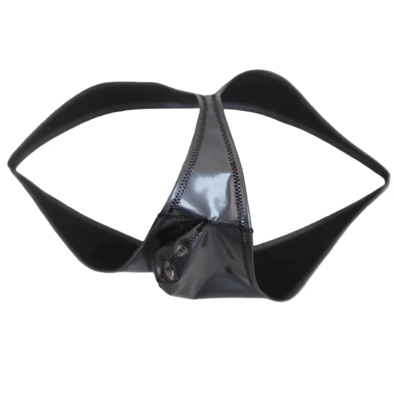 Sexy Men Plus Size Latex PVC Shiny Hot Short Convex U Pouch G-string Fashion Underwear Tights Lingeries PU Stage Briefs — image 6