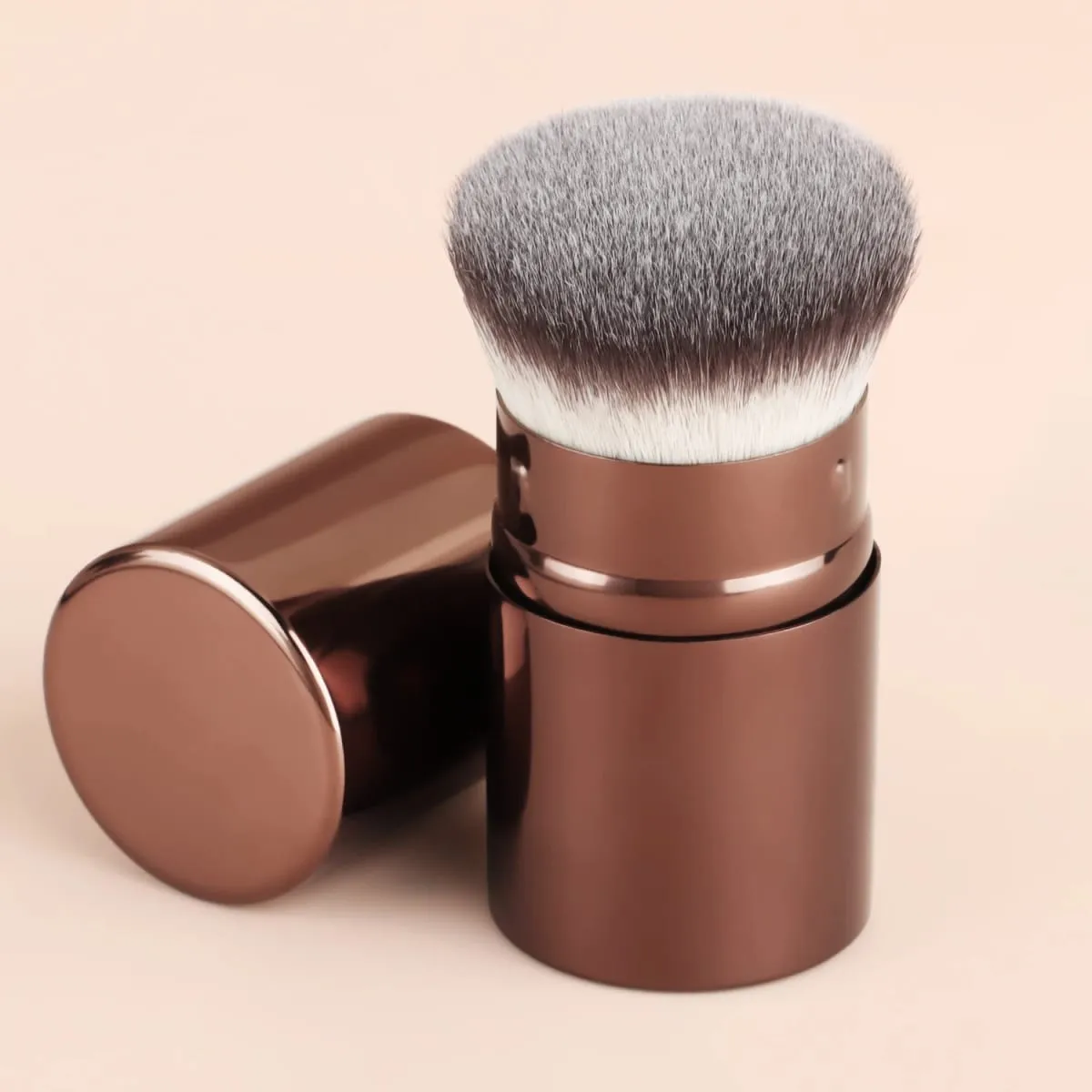 1pc Retractable Blush Brush Kabuki Foundation Brush Soft Fluffy Powder Contour Makeup Brushes Portable Makeup Tools — image 1
