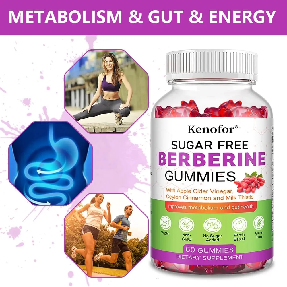 Berberine Gummies - with Ceylon Cinnamone Milk Thistle - Support Immune Heart Metabolic and Digestive Health - 60 Gummies — image 1