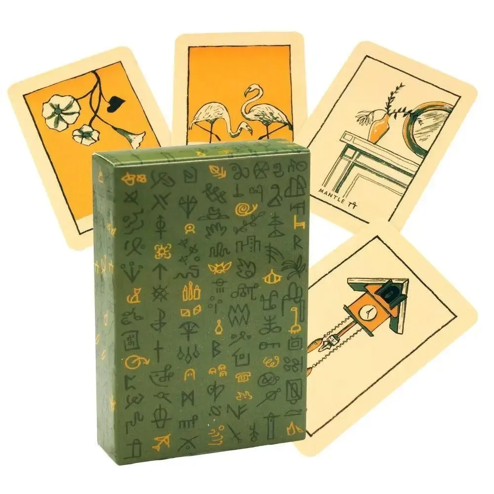 50 Pcs Mystical Divination and Creative Inspiration Cards 9*6.5cm Vintage Style Illustrated Oracle Card Deck