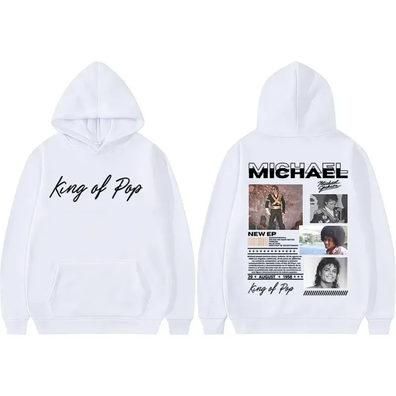 King of Pop Michael Jackson Bad Era Hoodies Men's Clothes Fashion Hip Hop Punk Sweatshirt Long Sleeve Oversized Hoodie Pullovers — image 5