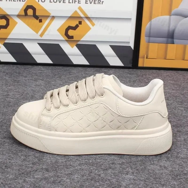 Men's Shoes 2025 Autumn Comfortable Platform Casual Sports Shoes Thick Soled Lace Up Anti Slip Outdoor Fashion PU Leather Shoes — image 5