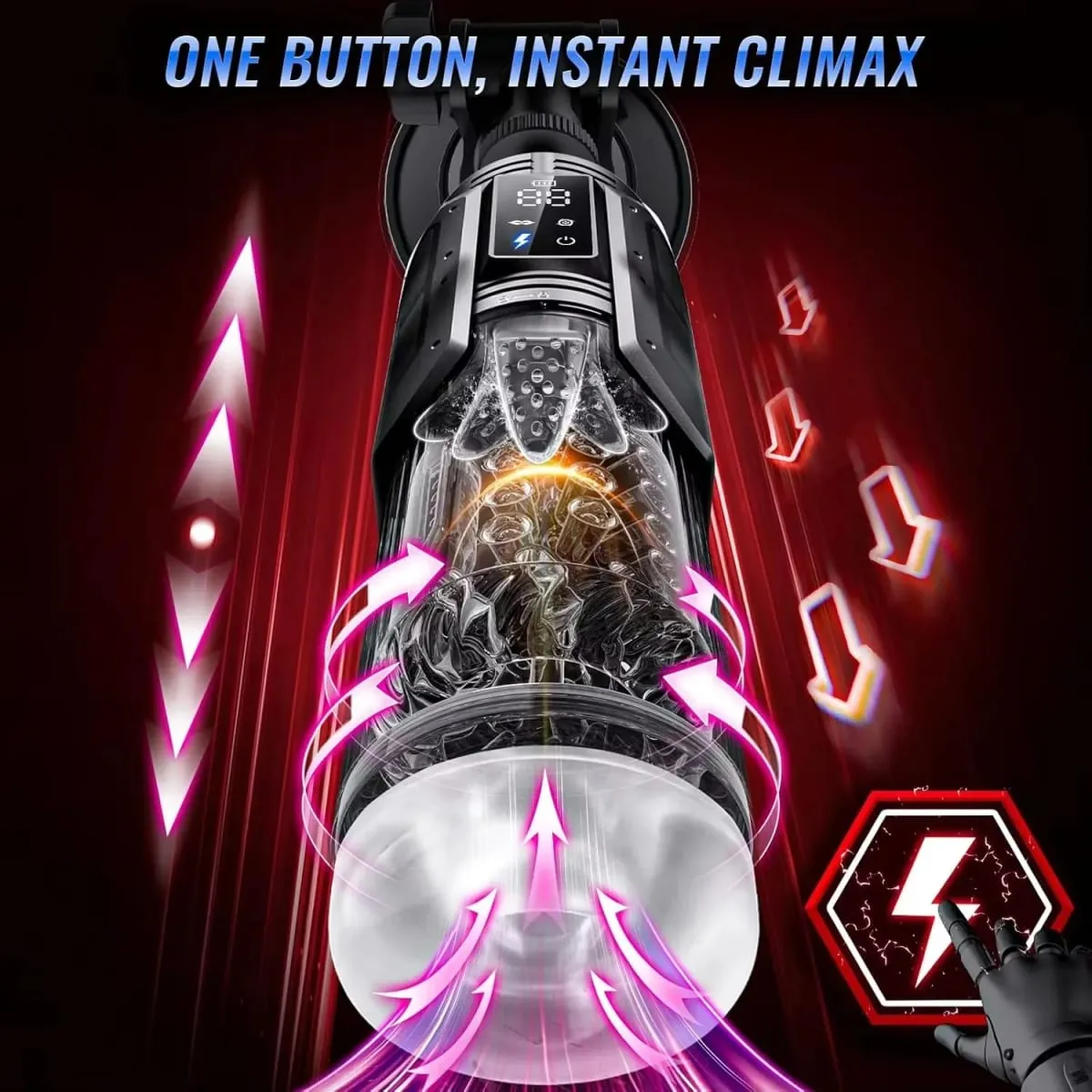 Automatic Male Masturbator Cup 7 Sucking Rotating Licking Thusting APP LED Modes Pocket Pussy Stroker Blowjob Sex Toys For Men — image 5