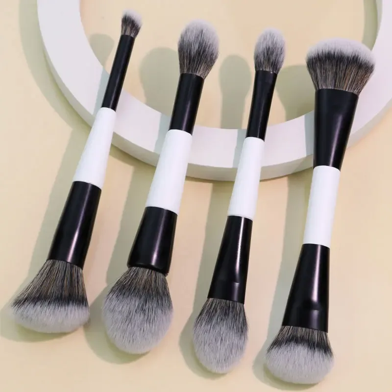 Dual-Headed Makeup Brushes Set F1-F4 For Foundation Blush Highlighting Beauty Tools Facial Shaping Cosmetic Brushes — image 10
