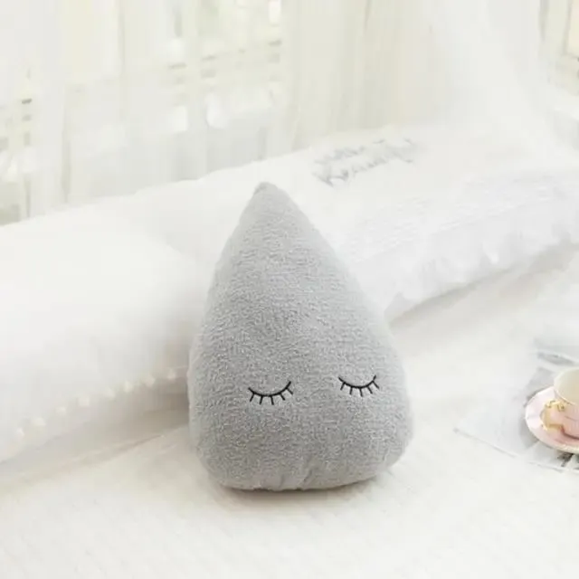 Hot Stuffed Cloud Moon Star Raindrop Plush Pillow Soft Cushion Toys For Children Baby Kids Girl Christmas Gift Room Car Decor — image 21