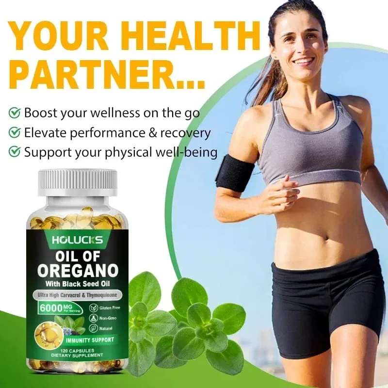 Pure Oil of Oregano Supplement for Sinus Relief Allergies & Healthy Immune Response Respiratory & Gut Health GMP Certified — image 6