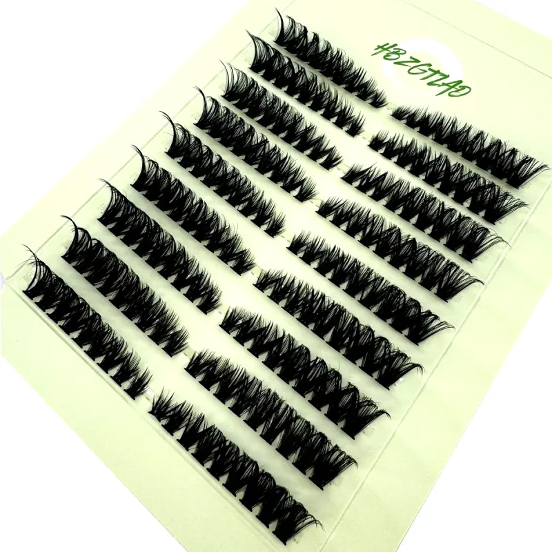 9-row fluffy curly eyelash bundle extension line 60D/80D left/right cat eye eyelash extension line can be reused