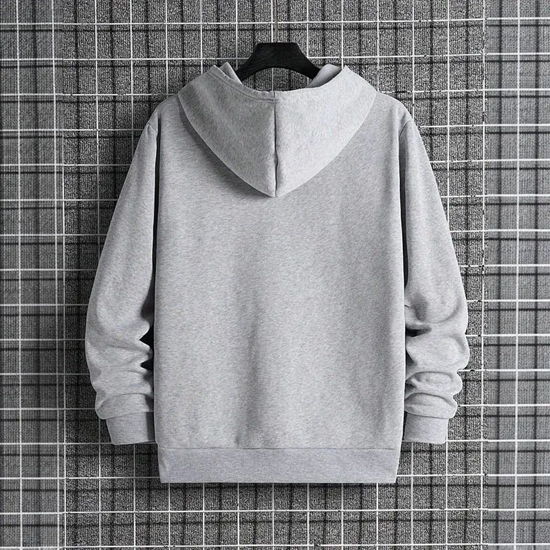 2025 Fall/winter New Arrival Men's Hoodie High Quality Solid Color Hooded Sweatshirt Male Home Outdoor Casual Fashion Pullover