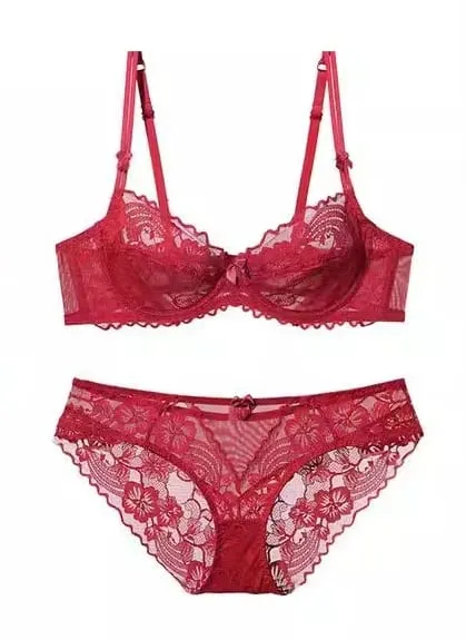Women's Lace Bra Set Sexy Summer Lingerie French Style Seamless Bralette Oversized Petite Pure White Underwear Set S-XL YUQI — image 9