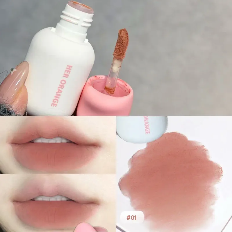 Herorange Soft Matte Lip Mud Nevysychající dlouhé nošení pro každodenní dojíždění Cenově dostupný make-up — image 4