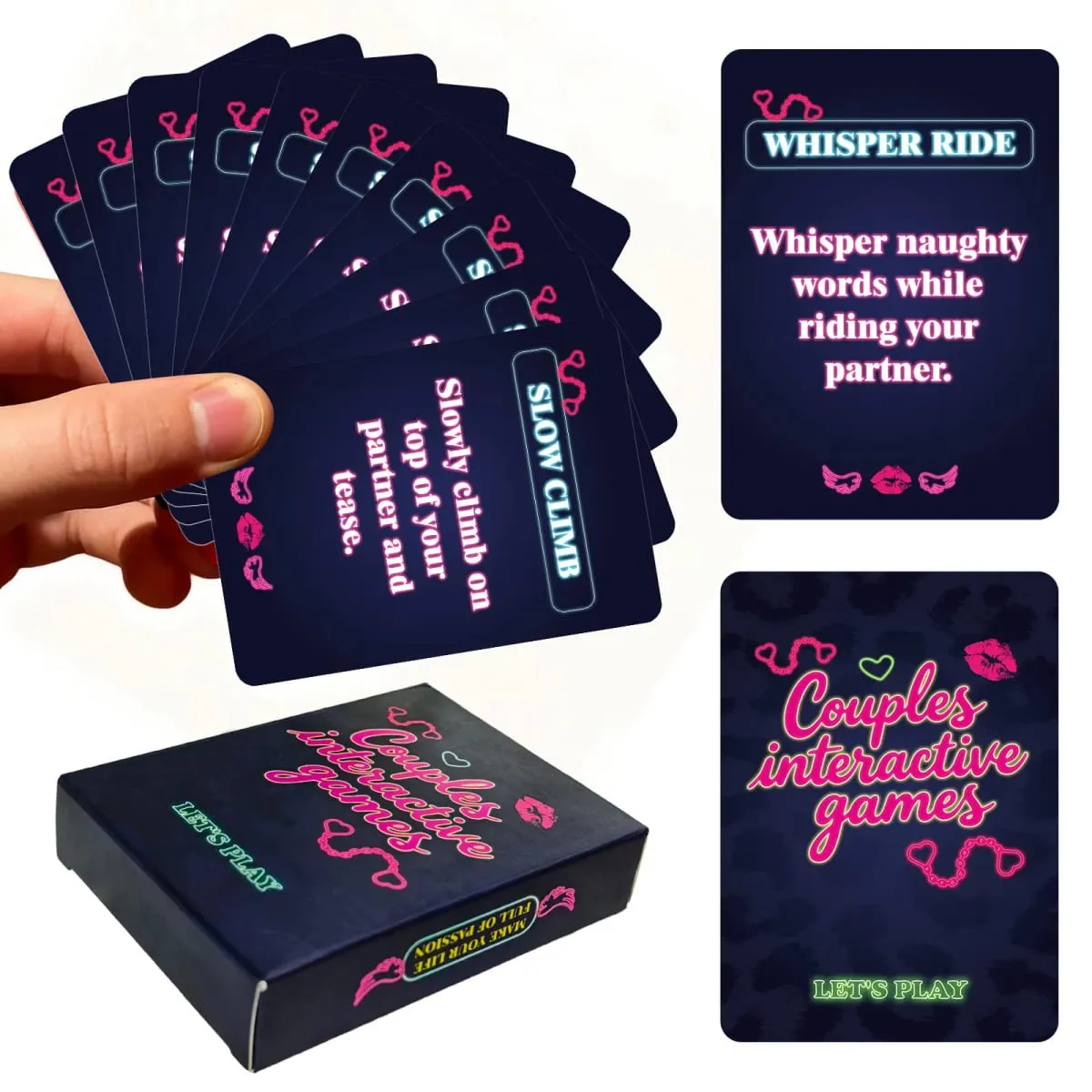 50Pcs Couple Game Cards Interactive Funny Conversation Cards Adults Enhance Relationship Entertainment Card Game Gift — image 4