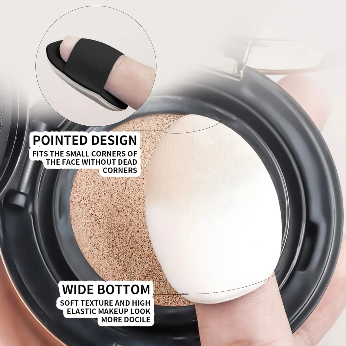 37Pcs Makeup Tool Kit 20Pcs Makeup Brushes With Hairband Wristband Powder Puff Facial Sponge — image 5