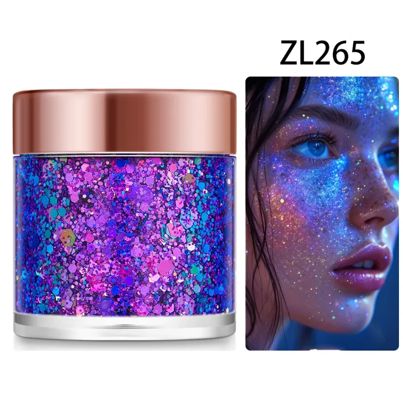Chameleon Glitter Gel Sequins for Eye & Body Hair Makeup Bright Pearl Sequins Shimmer Face Shiny Decorations DIY Art & Parties