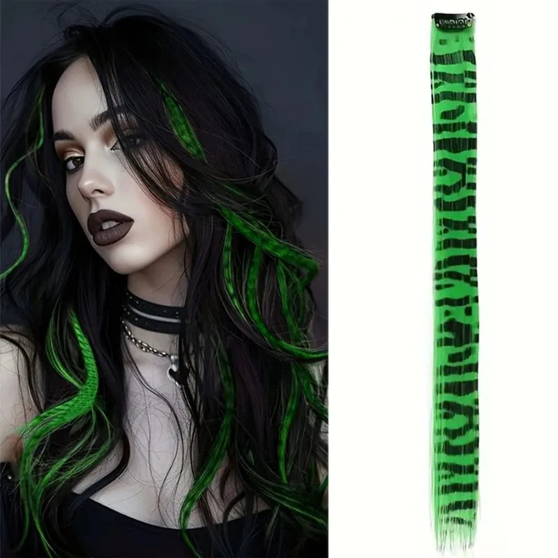 Rainbow Colored Feather Clip In Hair Extensions 18inch Synthetic Hair Piece Y2K Fashion For Women Girls Cosplay Party Halloween