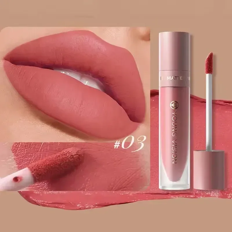 8 สี Lip Matte Smooth Easy-to-Apply Square GLOSS Tube กำมะหยี่กันน้ำสามมิติเซ็กซี่ Plumping ลิปสติกแต่งหน้า — image 17