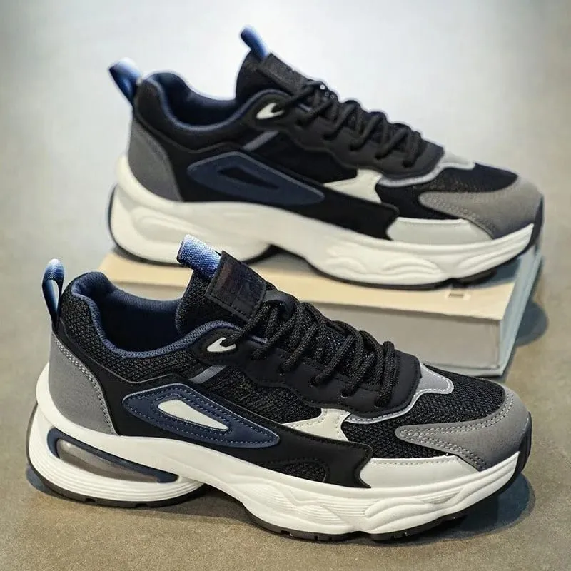 Low-Top Casual Shoes for Men Slip-Resistant Wear-Resistant Comfortable Mesh Breathable Chunky Retro Sneakers — image 2