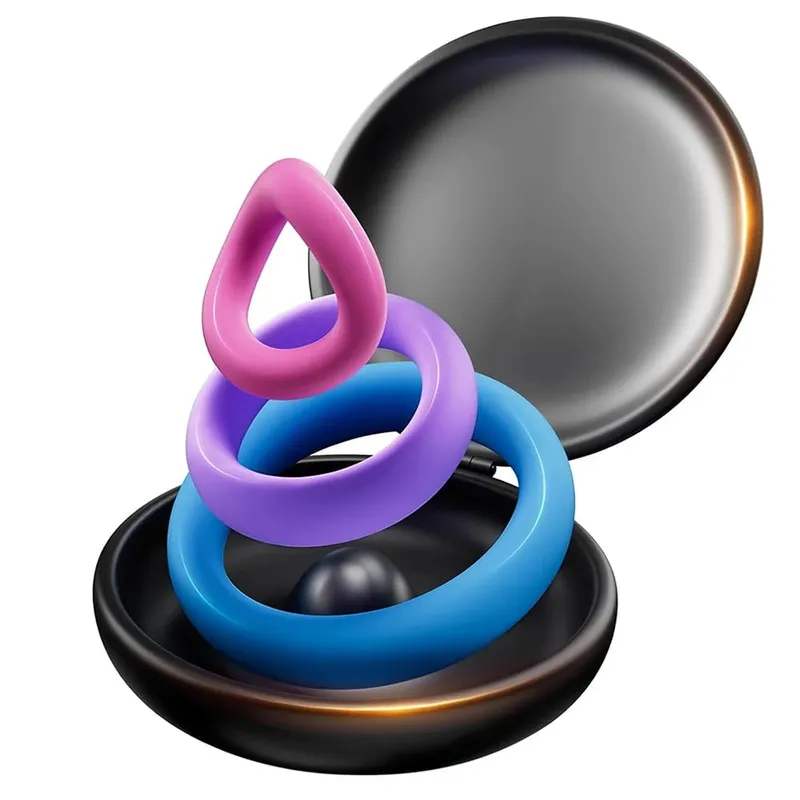 Cock Ring Reusable Silicone Penis Ring Delayed Ejaculation Penis Enlargement Dick Enlarger Semen Semen Lock Ring Sex Toy Men — image 15