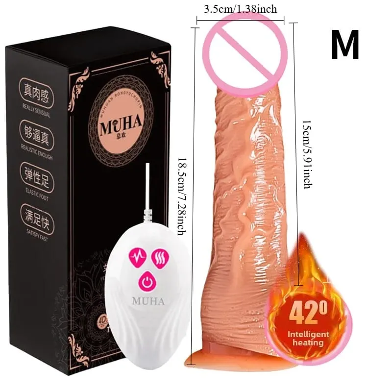 Female Realistic Dildo Soft Silicone Heating Masturbation Vibrator G-spot Vagina Anal Massager Big Dick Sex Toys For Women 18+