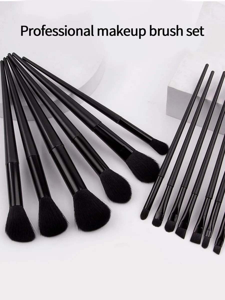 Black 20-Piece Makeup Tool Set: 13 Makeup Brushes +3 Pieces of Beauty Eggs +3 Pieces of Powder Puff +1 Piece of Storage Bucket — image 5