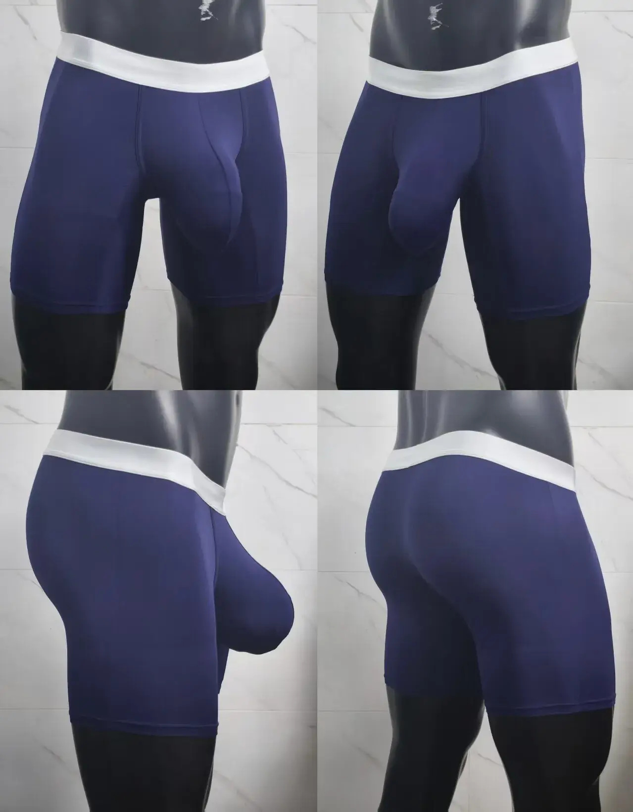 Men Ice Silk Boxer Briefs Deep U Convex Pouch Breathable Cool Quick Dry Sports Running Underwear Anti Chafe Seamless Underpants — image 23
