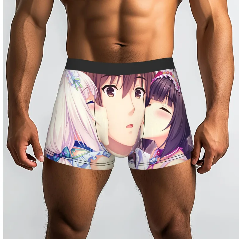 อะนิเมะ N-Nekopara Chocola วานิลลาชุดชั้นในชายพิมพ์เกมกางเกงบ็อกเซอร์กางเกงขาสั้นกางเกงกางเกงนุ่ม — image 8