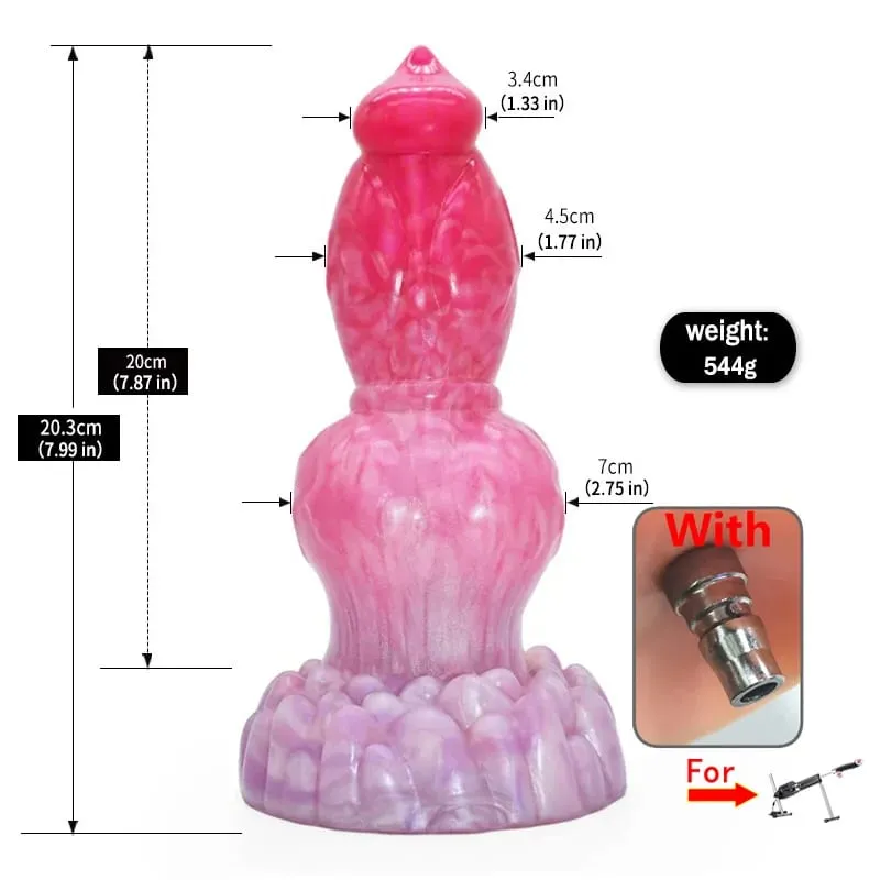 DIY Attachements Dog Knot Dildo With 3XLR Adapter Liquid Silicone Large Penis Anal Plug Sex Toys Quick Air Vac-U-Lock Connector