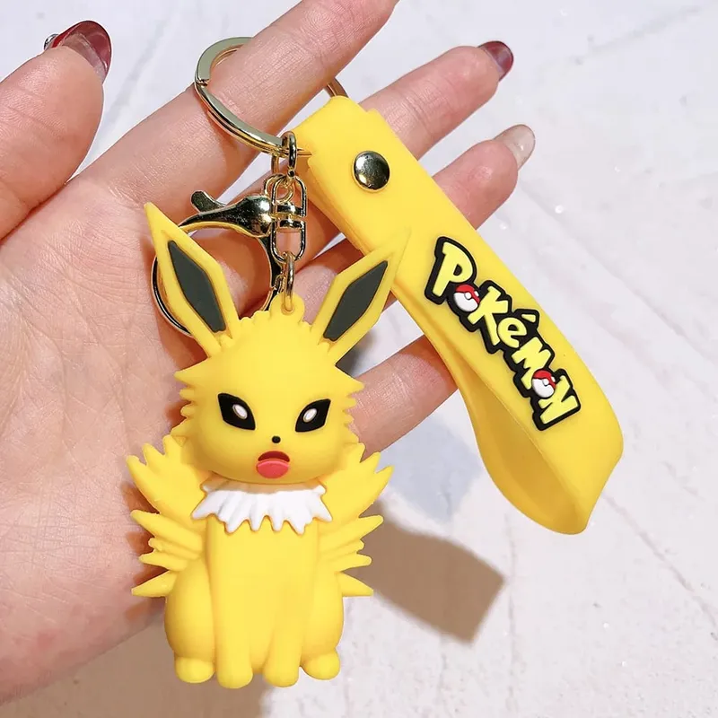 40 Style Wholesale Anime Pokémon Pikachu Eveen Keychain Cartoon Cute Charizard Keyring Student Backpack Car Key Chain Toys Gifts — image 8