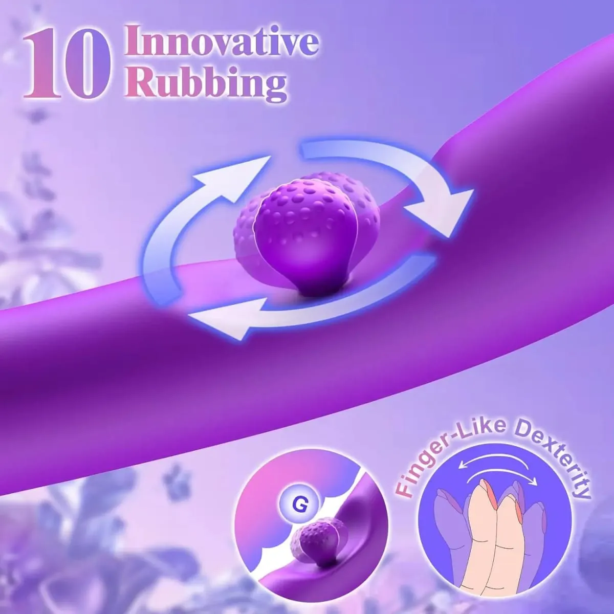 G Spot Rabbit Vibrator 3 in 1 360° Rotation Powerful Clitoral Stimulator Soft Silicone Adults Product Sex Toy for Women Couple — image 4