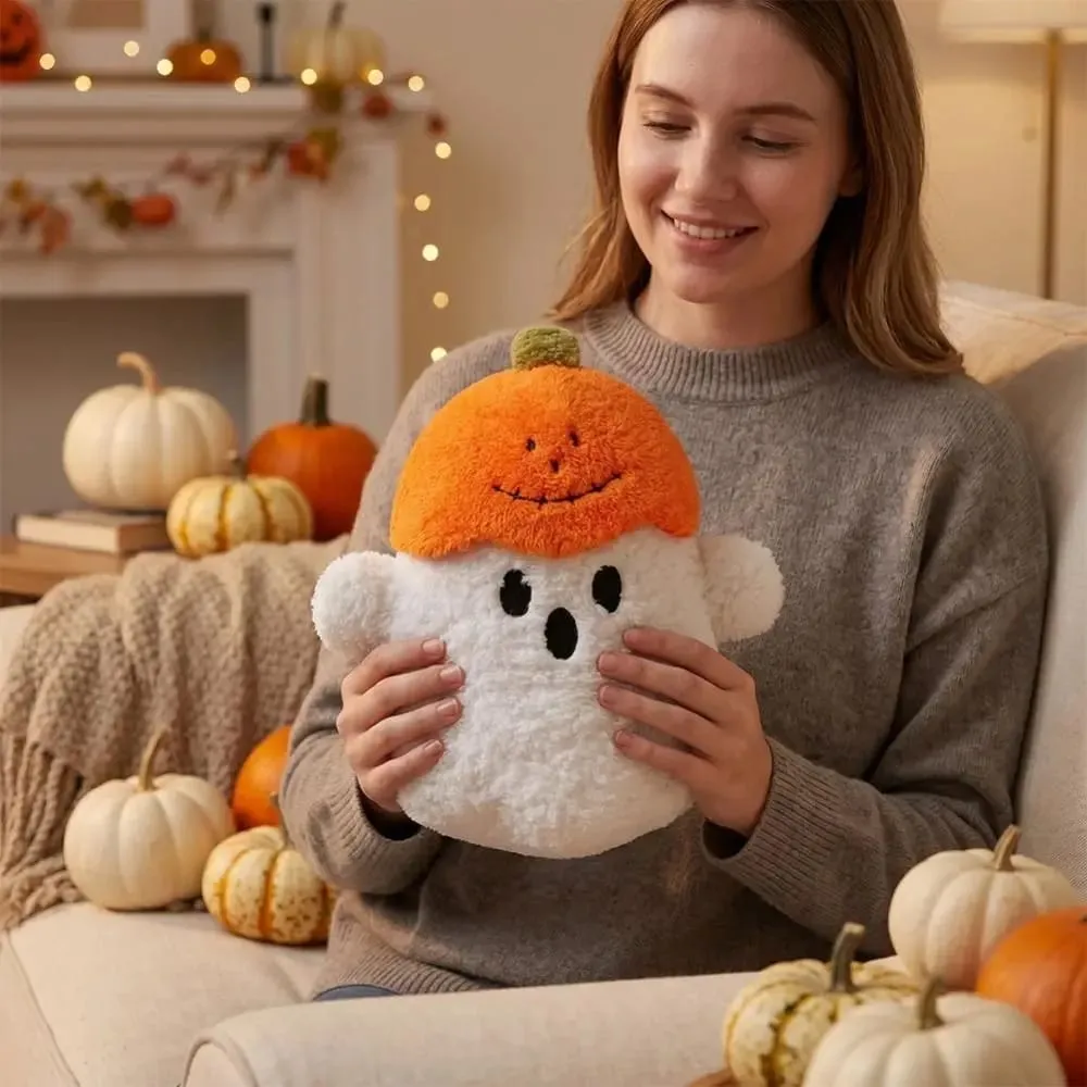 Huggable Ghost Decorative Cushion Hug Pillow Fabric PP Cotton Filling Pumpkin Pillow Halloween Pillow For Desk — image 3